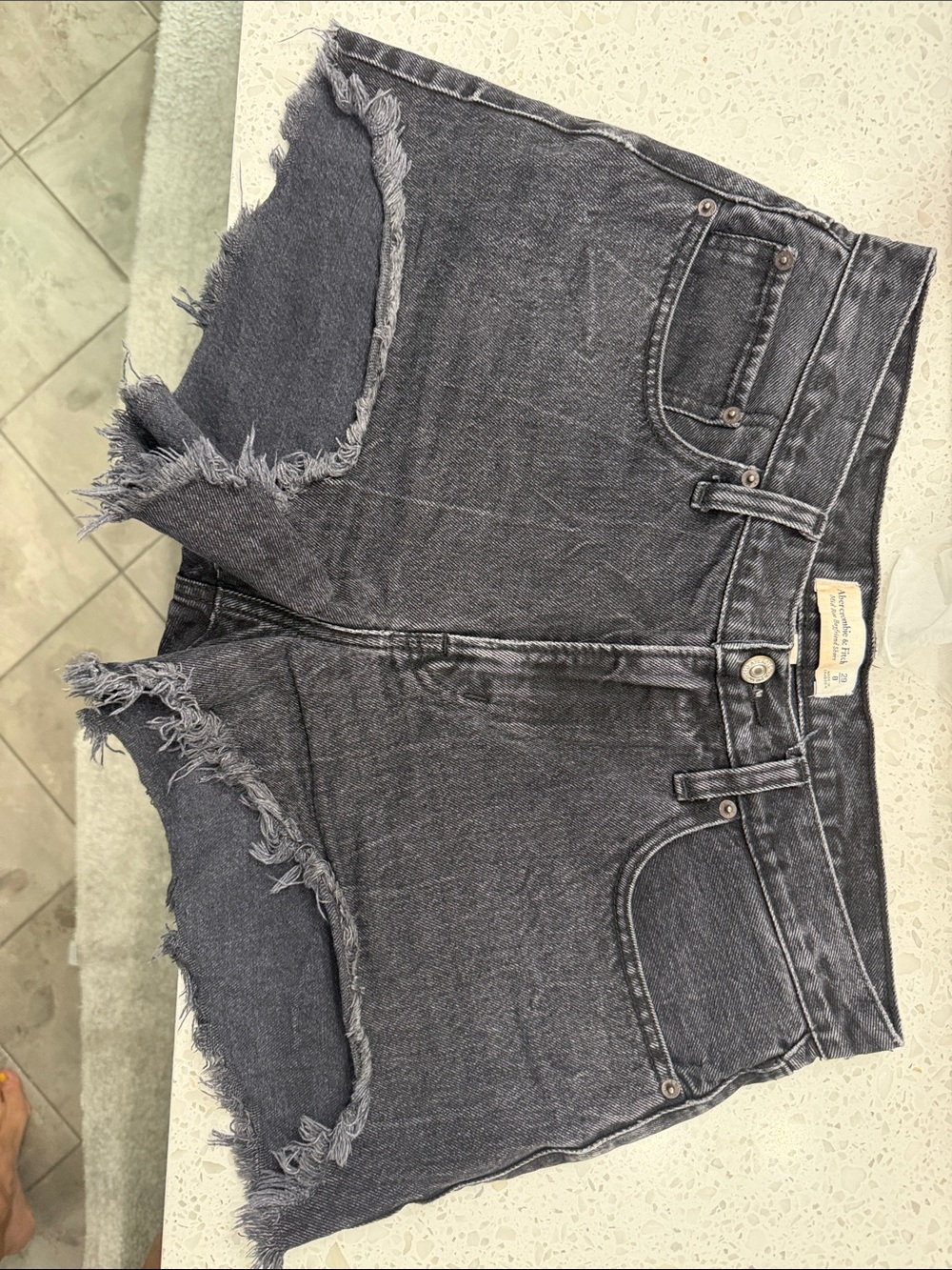 Women's Black Denim Shorts